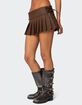 EDIKTED Faux Leather Pleated Mini Skort image number 1