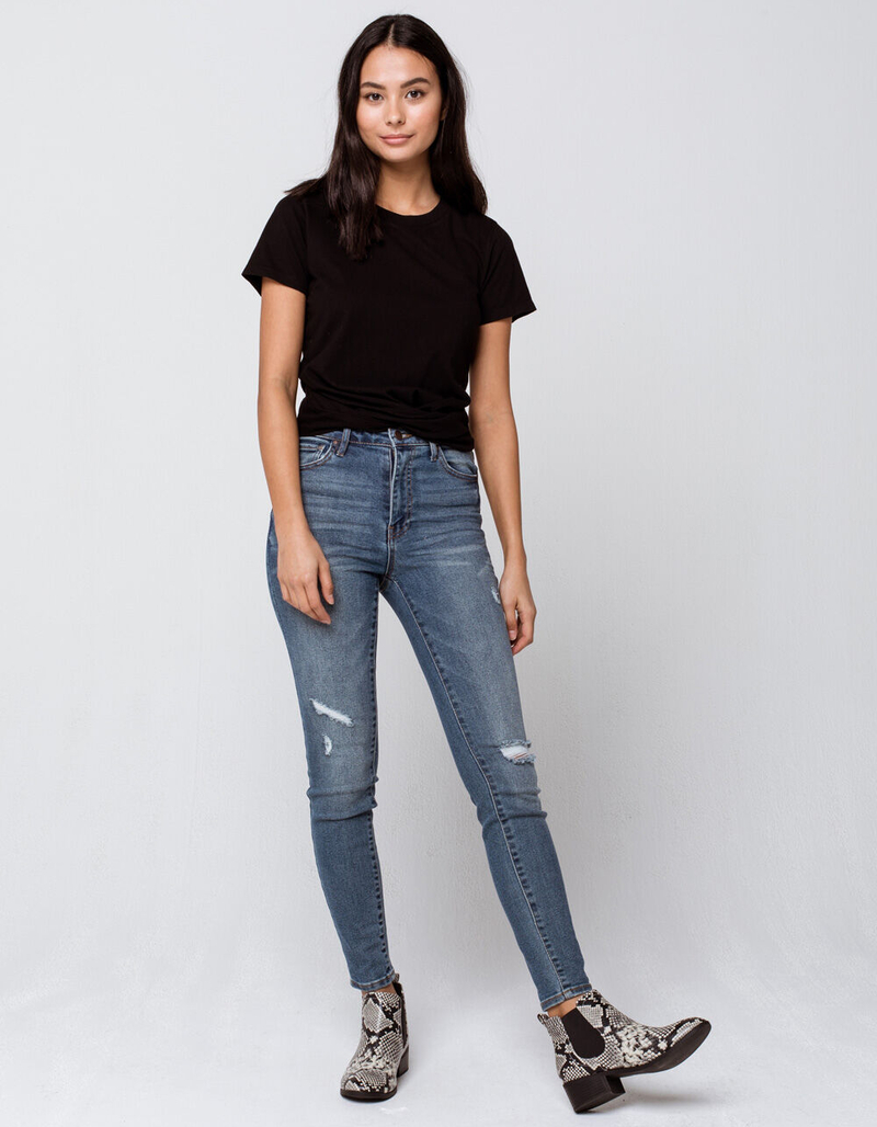 SKY AND SPARROW Open Tie Back Womens Black Tee image number 4