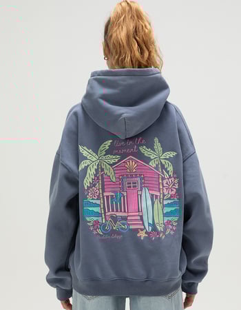 MALIBU SKYYE Live In The Moment Embroidered Womens Hoodie MALIBU SKYYE Live In The Moment Embroidered Womens Hoodie Primary Image