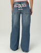 VON DUTCH Womens Mid Rise Wide Leg Jeans image number 4