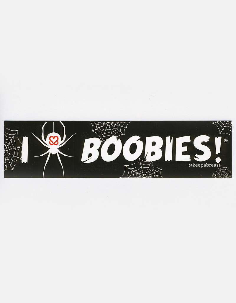 KEEP A BREAST I Love Boobies! Vampire Sticker image number 0