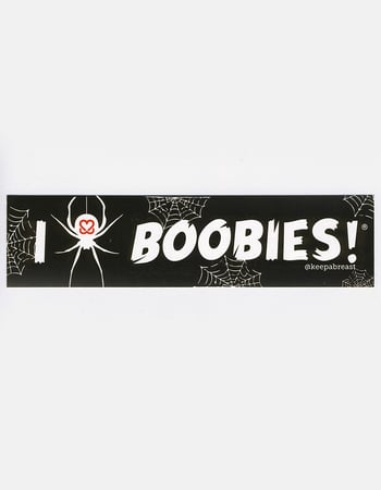 KEEP A BREAST I Love Boobies! Vampire Sticker Primary Image