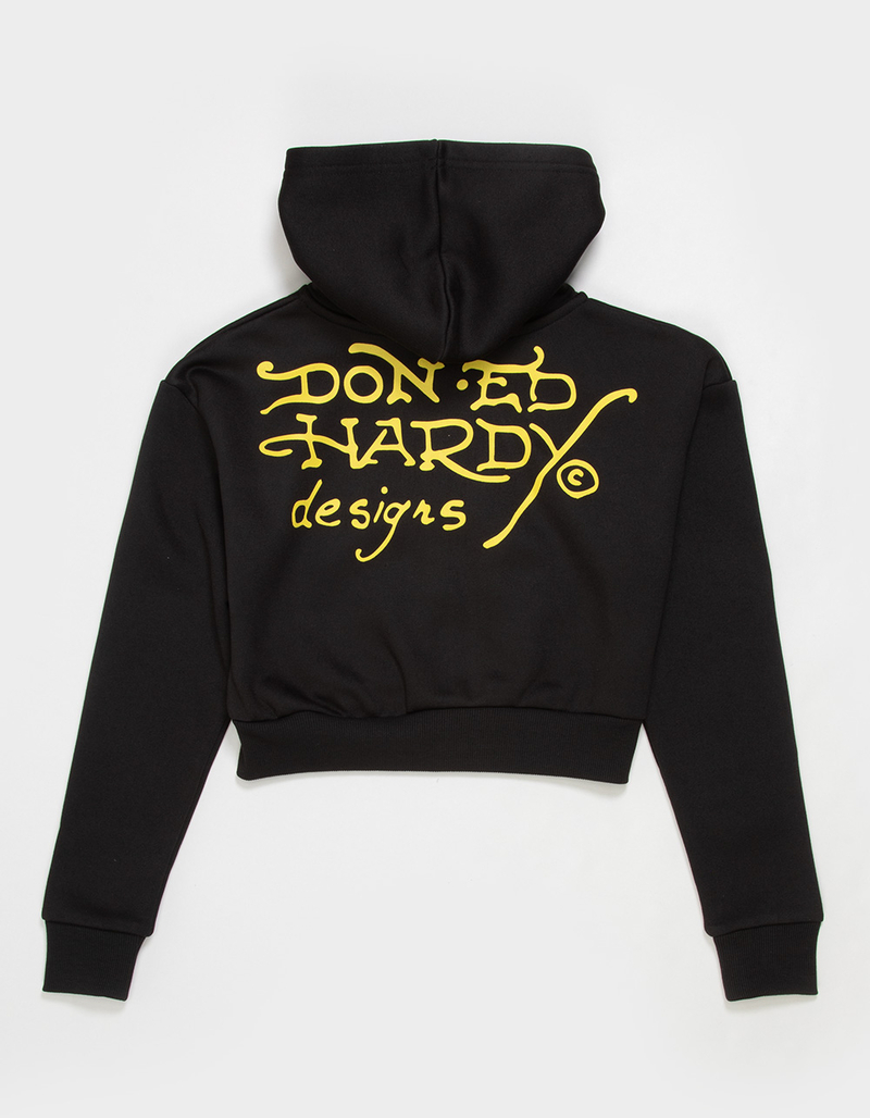 ED HARDY Tiger Girls Crop Zip-Up Hoodie image number 1