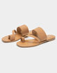SODA Strappy Toe Womens Tan Slide Sandals image number 1
