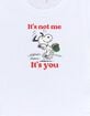 PEANUTS It's You Snoopy Womens Baby Tee image number 3