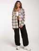 RSQ Womens Boyfriend Plaid Flannel image number 2