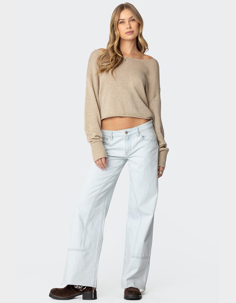 EDIKTED Aviv Wide Neck Oversized Sweater image number 1