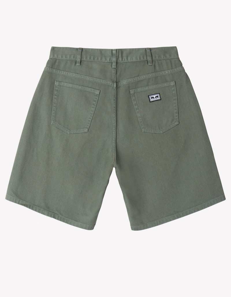 OBEY Bigwig Mens Baggy Denim Shorts GREEN Tillys
