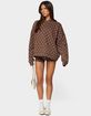 EDIKTED Chelsie Polka Dot Foldover Shorts image number 5