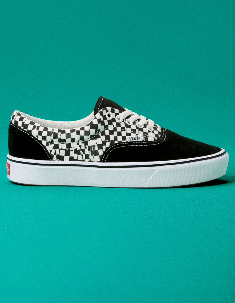 VANS Comfycush Tear Check Era Black & True White Shoes image number 0