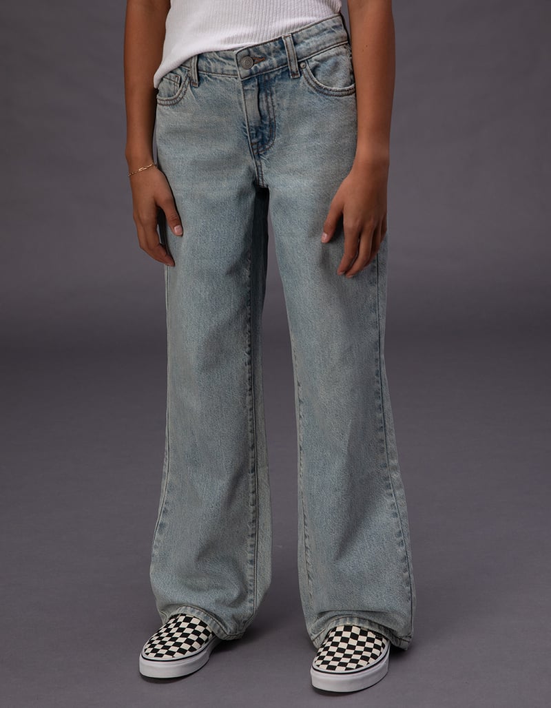 RSQ Girls Low Rise Wide Leg Jeans - LIGHT WASH