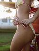 FULL TILT Texture Cheeky Tie Side Bikini Bottoms image number 6