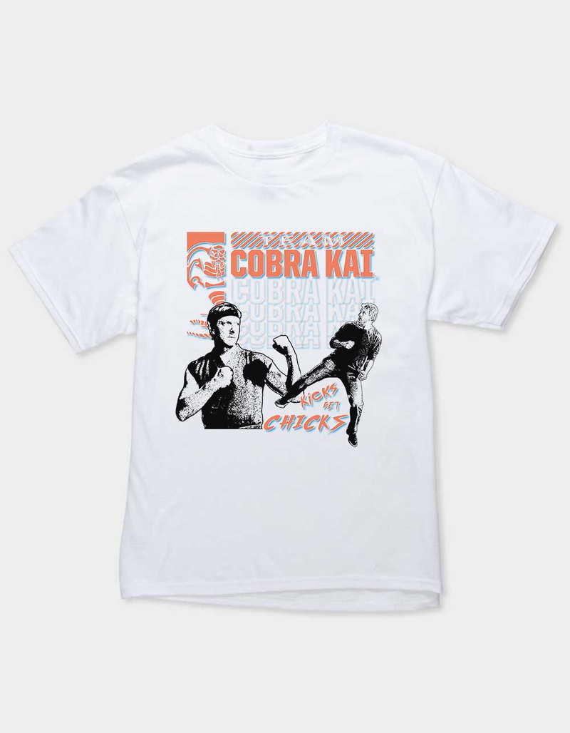 COBRA KAI Kicks Get Chicks Unisex Kids Tee image number 0