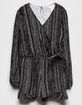 WHITE FAWN Stripe Girls Wrap Romper image number 1