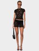 EDIKTED Kaori Sheer Lace Tee image number 2