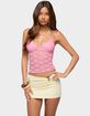 EDIKTED Eira Sheer Lace Tank Top image number 1