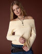 WEST OF MELROSE Off The Shoulder Womens Sweater image number 1