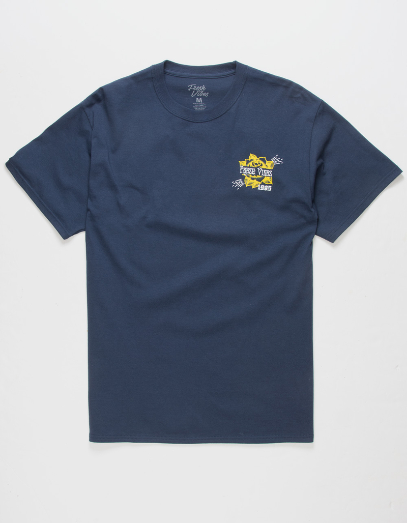 FRESH VIBES Skull Flowers Mens Tee image number 1