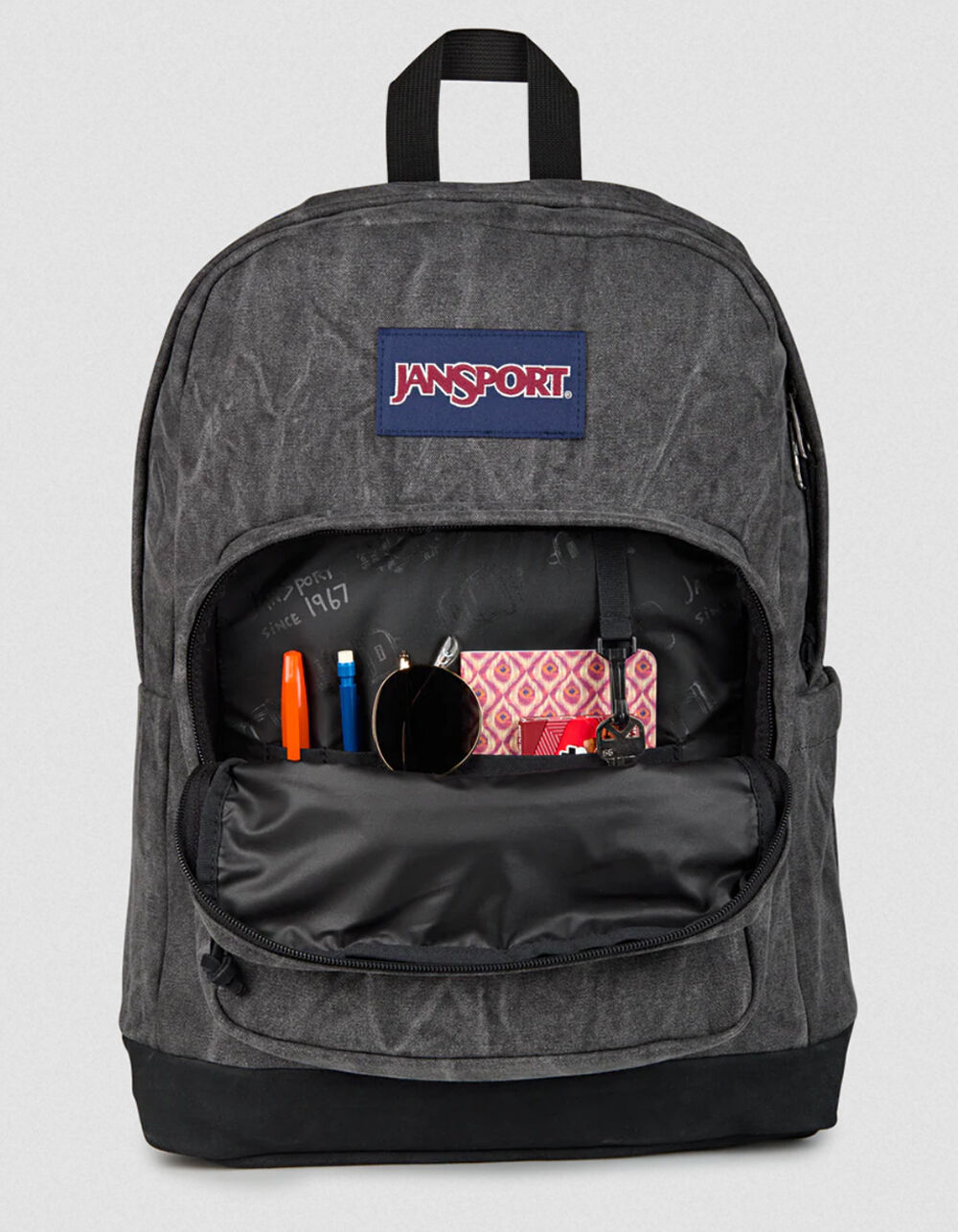JANSPORT Right Pack Expressions Backpack - AGED CANVAS BLACK - ONE