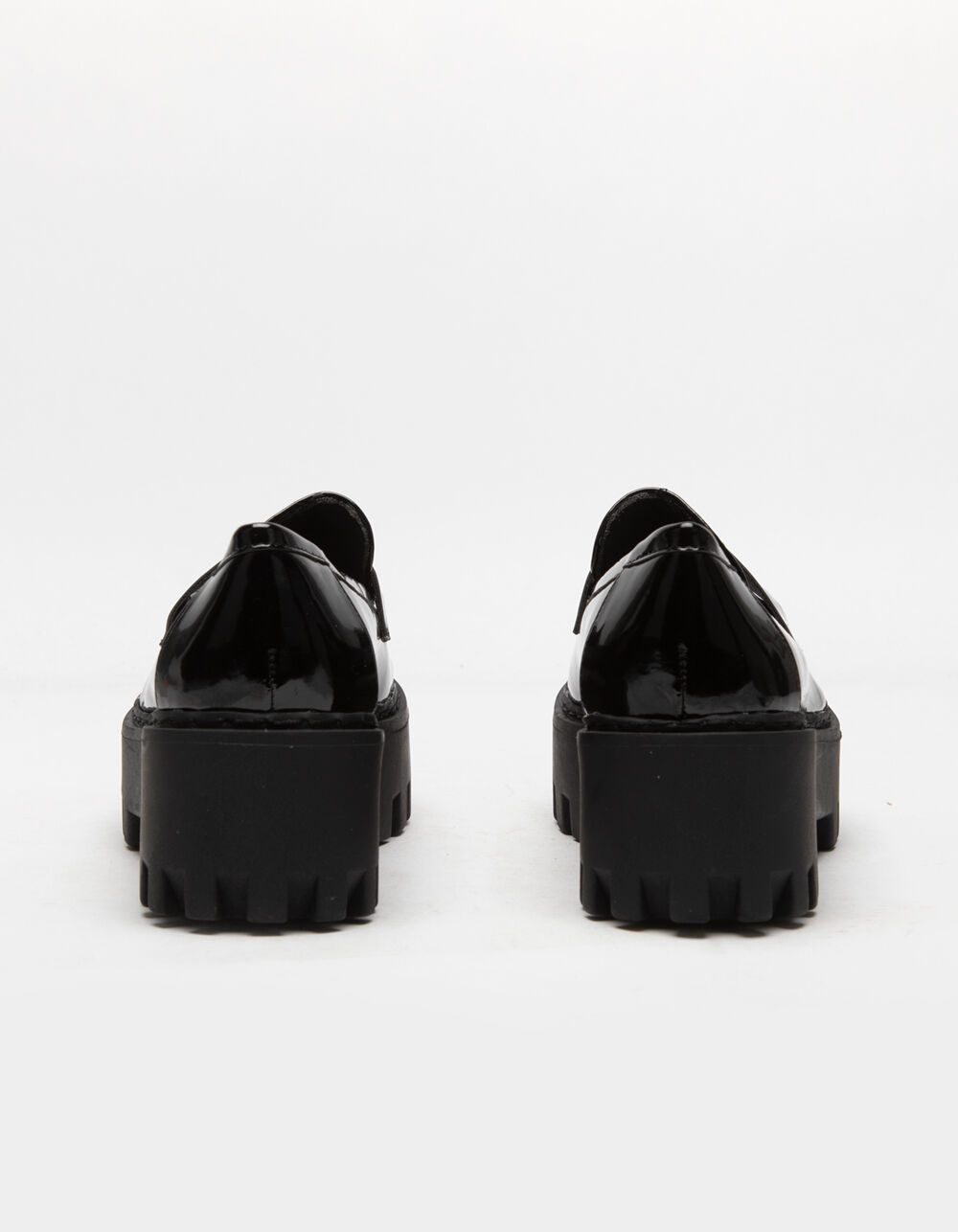 womens black patent leather platform shoes