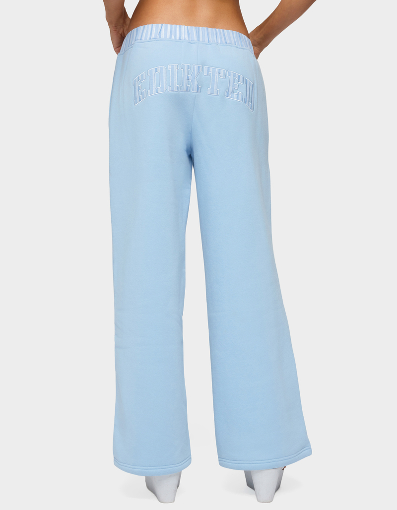 EDIKTED Core Stripey Wide Leg Sweatpants image number 2