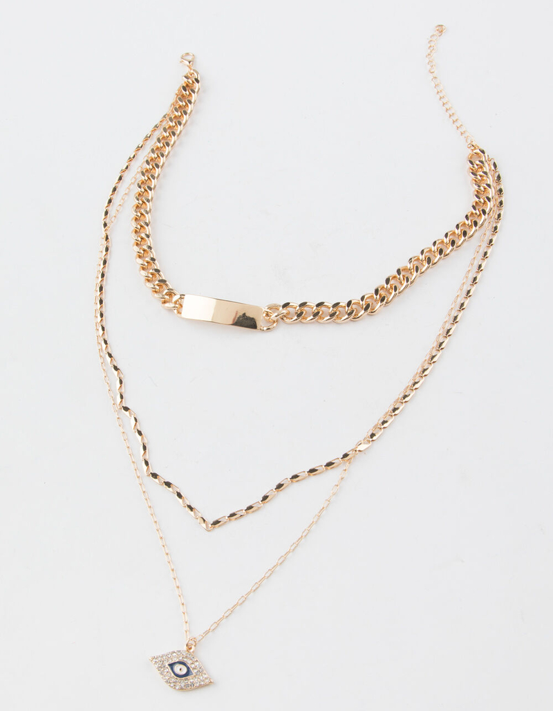 FULL TILT Chunky Layer Evil Eye Necklace image number 0