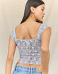 WEST OF MELROSE Lace & Ribbon Womens Top image number 4