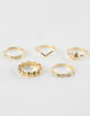 FULL TILT 5 Pack Shell/Rhinestone Ring Set image number 1