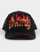 ED HARDY x MGK Flame Logo Rhinestone Trucker Hat image number 2