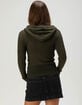 MADDEN GIRL Womens Cable Zip-Up Hoodie image number 4