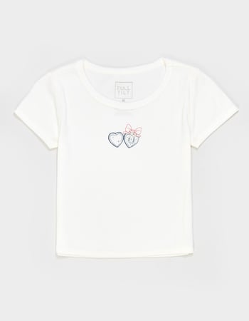 FULL TILT Charmed Hearts Girls Tee Primary Image