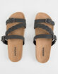 SODA Braided Strap Buckle Black Womens Sandals image number 2