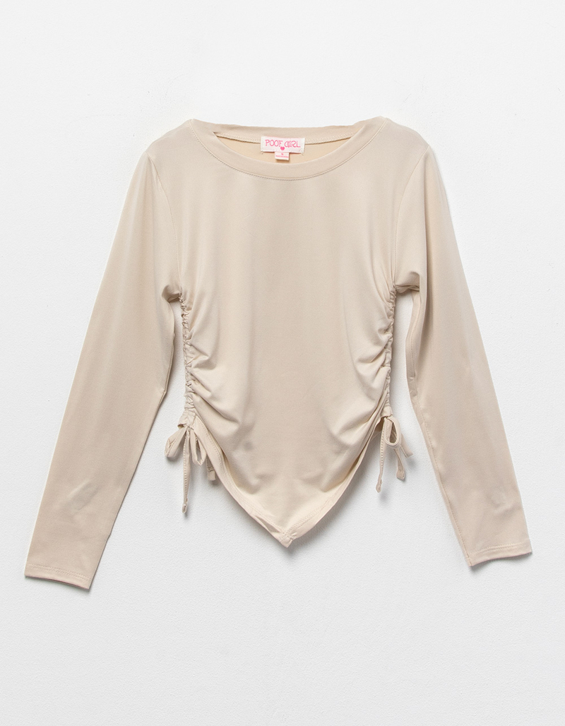 POOF Solid Hanky Hem Cinch Girls Top image number 0