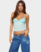 EDIKTED Eira Sheer Lace Tank Top image number 1