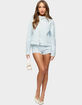 EDIKTED Myah Pinstripe Micro Shorts image number 10