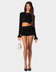 EDIKTED Lindsay Ruffle Knitted Womens Shorts image number 2