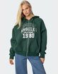 EDIKTED 1980 Oversized Zip Up Hoodie image number 1