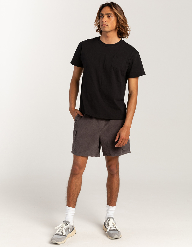 RSQ Mens Cord Cargo Pull On Shorts image number 3