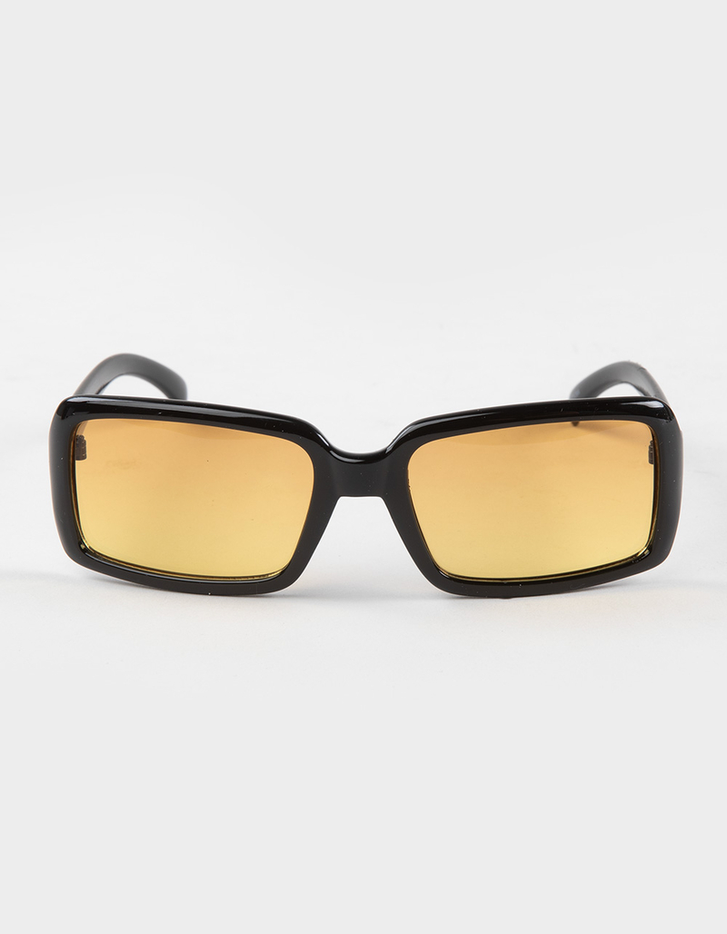 RSQ Orange Lens Rectangle Sunglasses image number 1