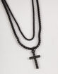 RSQ Cross Layered Chain Necklace image number 2