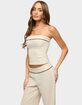 EDIKTED Dorine Contrast Woven Strapless Top image number 2