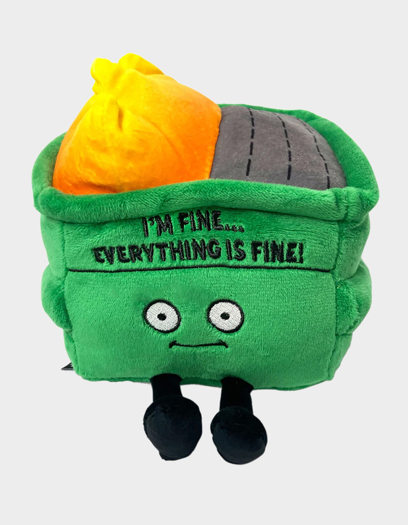 PUNCHKINS "I'm Fine - Everything Is Fine" Dumpster Fire Plush Toy image number 0