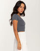 TILLYS V-Neck Rib Womens Tee image number 3
