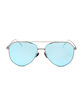 DIFF EYEWEAR Dash Aviator Light Gunmetal & Ice Blue Polarized Sunglasses image number 2