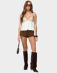 EDIKTED Hallie Sequin Babydoll Halter Top image number 5