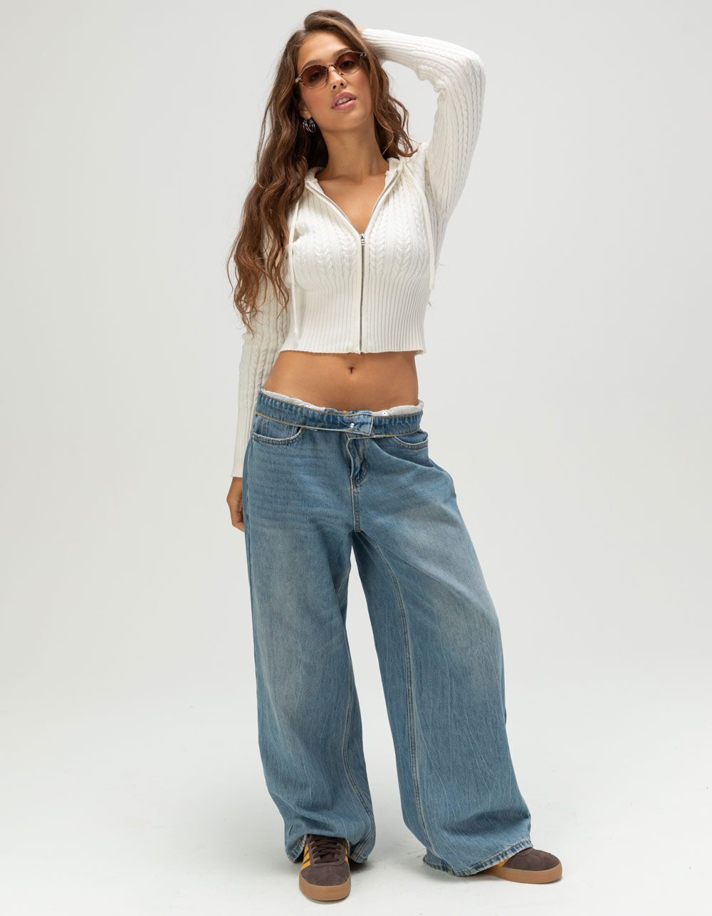 RSQ Womens Low Rise Ultra Baggy Jeans - MEDIUM WASH | Tillys