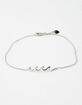 PURA VIDA Delicate Wave Silver Anklet image number 1