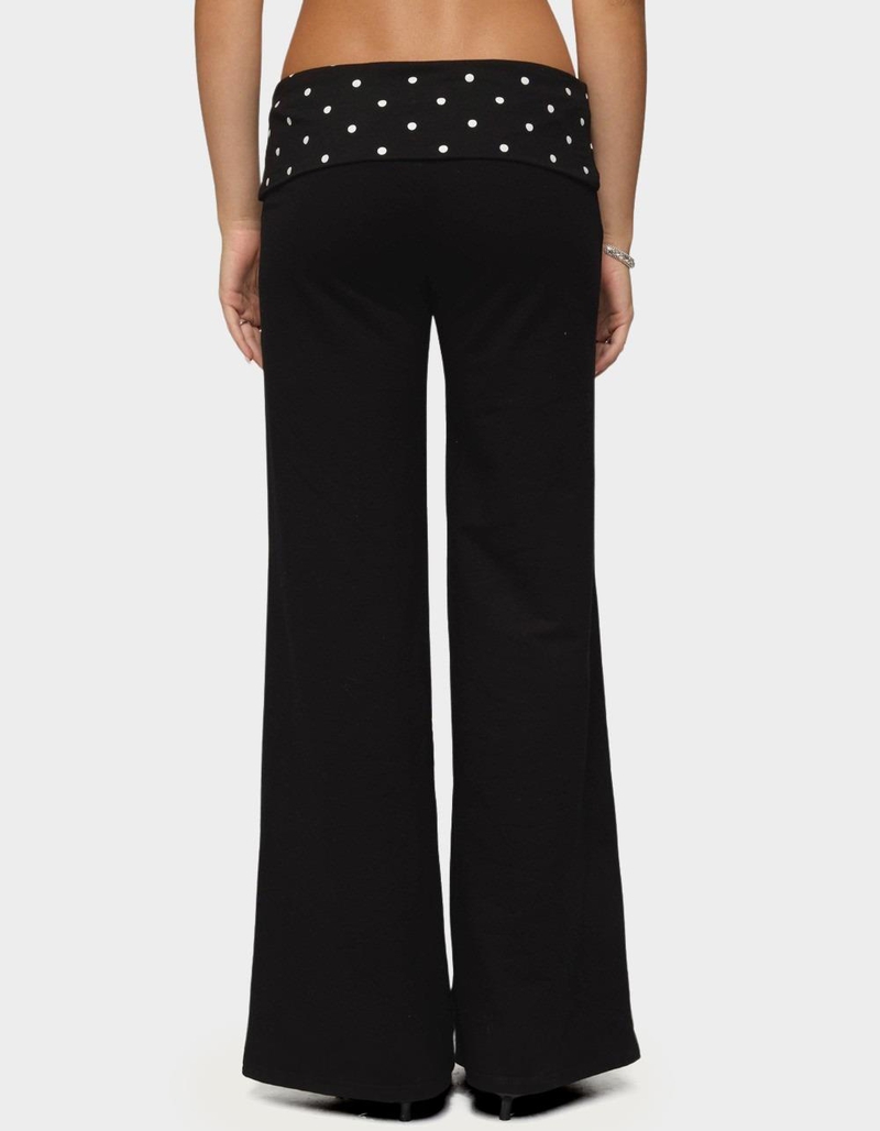 EDIKTED Reeva Polka Dot Fold Over Pants image number 2