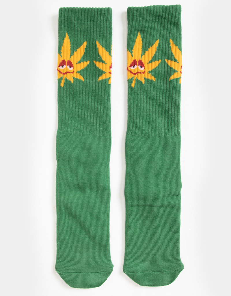 HUF Green Buddy Spotlight Mens Crew Socks image number 0