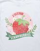 STRAWBERRY Fresh Banner Distressed Unisex Kids Tee image number 2